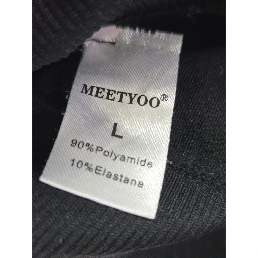 MEETYOO Mens Compression Tank Top Black Body Shaper Slimming Undershirt Size L